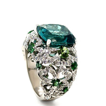 Load image into Gallery viewer, Garrard 18ct White Gold Bombé Cocktail Ring 11.47ct