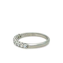 Load image into Gallery viewer, Tiffany &amp; Co Platinum Diamond Half-Circle Forever Band 0.27ct