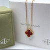 Van Cleef & Arpels 18ct Yellow Gold Vintage Alhambra Carnelian Necklace 5g