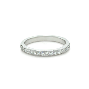 Bespoke 18ct White Gold Pave Diamond Ring 0.28ct