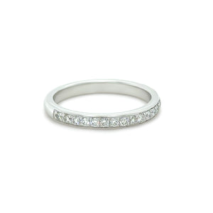 Bespoke 18ct White Gold Pave Diamond Ring 0.28ct