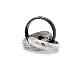 Load image into Gallery viewer, Cartier Trinity Diamond Platinum White Gold Ceramic Band Ring 1.54ct