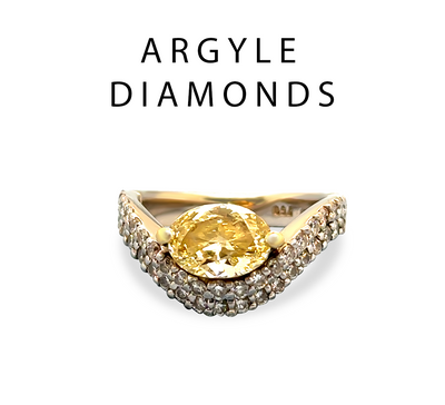 Argyle Diamonds 18ct White & Yellow Gold Diamond Ring Set 2.34ct