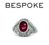 14ct White Gold Ruby and Diamond Art Deco Ring 3.64ct