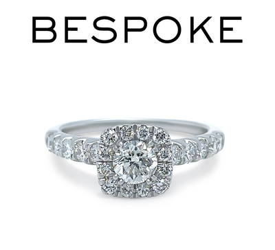 Bespoke 18ct White Gold Diamond Engagement Ring 1.19ct