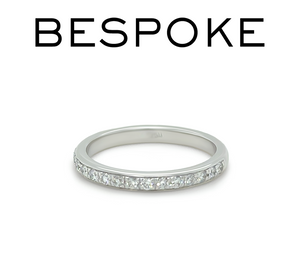 Bespoke 18ct White Gold Pave Diamond Ring 0.28ct