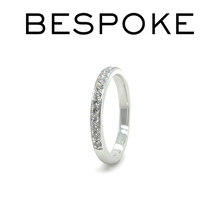 Load image into Gallery viewer, Bespoke 18ct White Gold Pave Diamond Ring 0.28ct