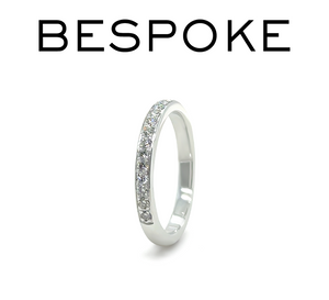 Bespoke 18ct White Gold Pave Diamond Ring 0.28ct