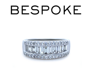 Bespoke 18ct White Gold Diamond Ring 2.03ct