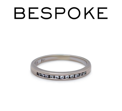 Bespoke 18ct White Gold Half Eternity Band 0.11ct