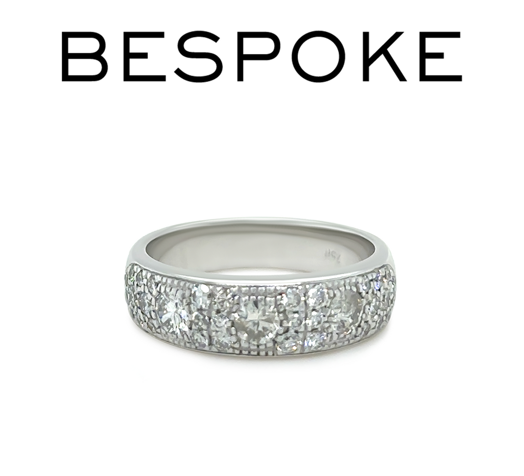 18ct White Gold Diamond Eternity Ring 0.95ct