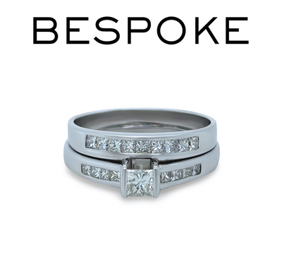 Bespoke 18ct White Gold Diamond Engagement Ring Set 0.76ct