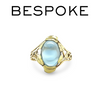 14ct Yellow and Green Gold Aquamarine Floral Ring 3.75ct