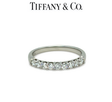 Load image into Gallery viewer, Tiffany &amp; Co Platinum Diamond Half-Circle Forever Band 0.27ct