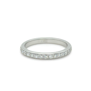 Bespoke 18ct White Gold Pave Diamond Ring 0.28ct