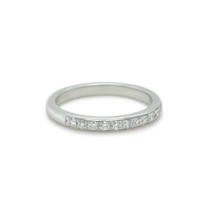 Bespoke 18ct White Gold Pave Diamond Ring 0.28ct