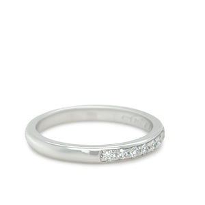 Bespoke 18ct White Gold Pave Diamond Ring 0.28ct