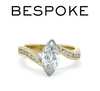 18ct Yellow and White Gold Marquise Diamond Engagement Ring 1.21ct 5.09g