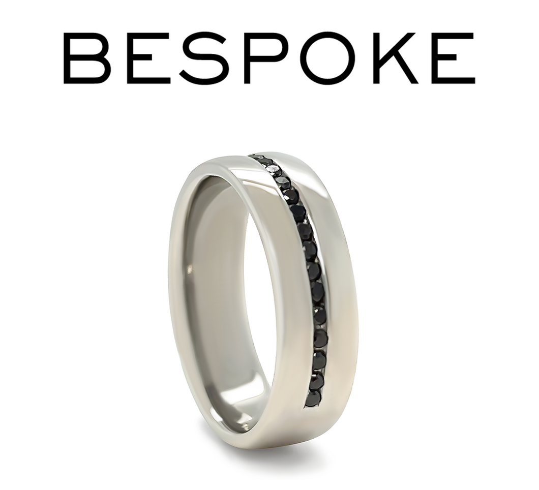 Bespoke Platinum Diamond Wedding Band 0.20ct