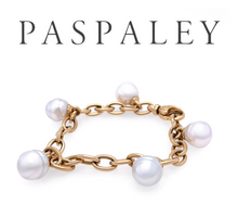 Load image into Gallery viewer, Paspaley 18ct Yellow Gold White South Sea Pearl Bracelet 37.5g