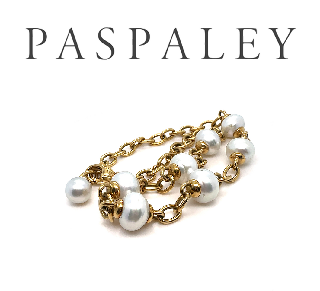 Paspaley 18ct Yellow Gold Pearl Necklace 73.3g