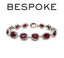 Load image into Gallery viewer, 14ct White Gold Ruby and Diamond Bracelet 29.26ct