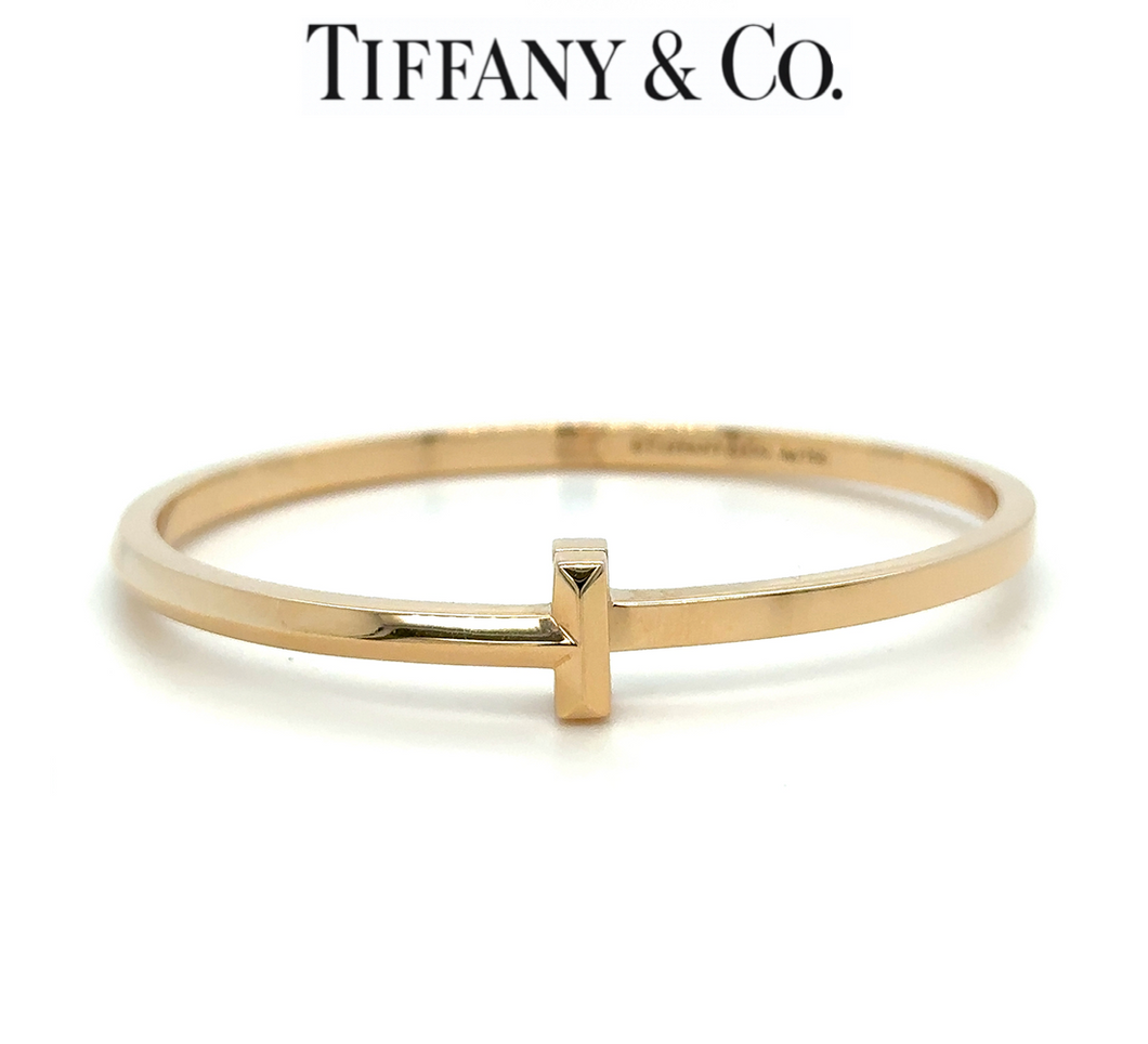 Tiffany & Co T T1 Hinged Bangle in Rose Gold