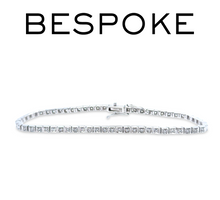 Load image into Gallery viewer, Bespoke 10ct White Gold Diamond Tennis Bracelet 1.18ct