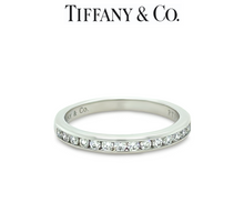 Load image into Gallery viewer, Tiffany &amp; Co Platinum Diamond Wedding Ring 0.22ct