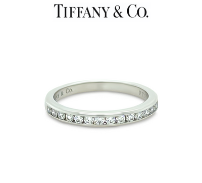 Tiffany & Co Platinum Diamond Wedding Ring 0.22ct