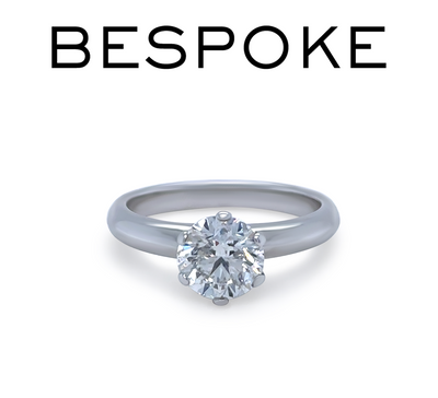 Bespoke 18ct White Gold Diamond Engagement Ring 1.26ct