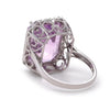 Bespoke 14ct White Gold Kunzite & Diamond Cocktail Ring 26.6ct