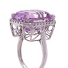 Bespoke 14ct White Gold Kunzite & Diamond Cocktail Ring 26.6ct