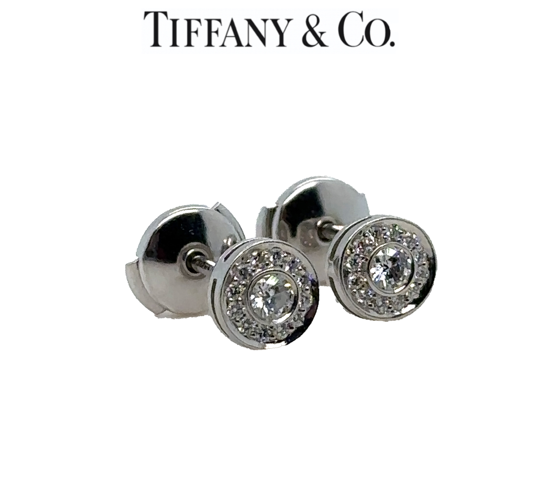 Tiffany and co hot sale diamond stud earrings