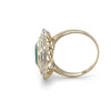 14ct Yellow Gold Emerald and Diamond Cocktail Ring 5.23ct