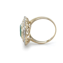 Load image into Gallery viewer, 14ct Yellow Gold Emerald and Diamond Cocktail Ring 5.23ct