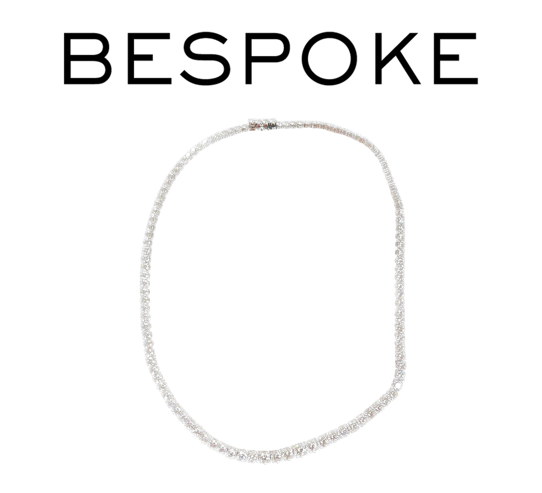 Bespoke Graduated Diamond Tennis Necklace 19.94ct