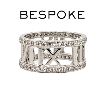 Roman Numeral Tiffany Style Dress Ring - Luxury Brand Jewellery